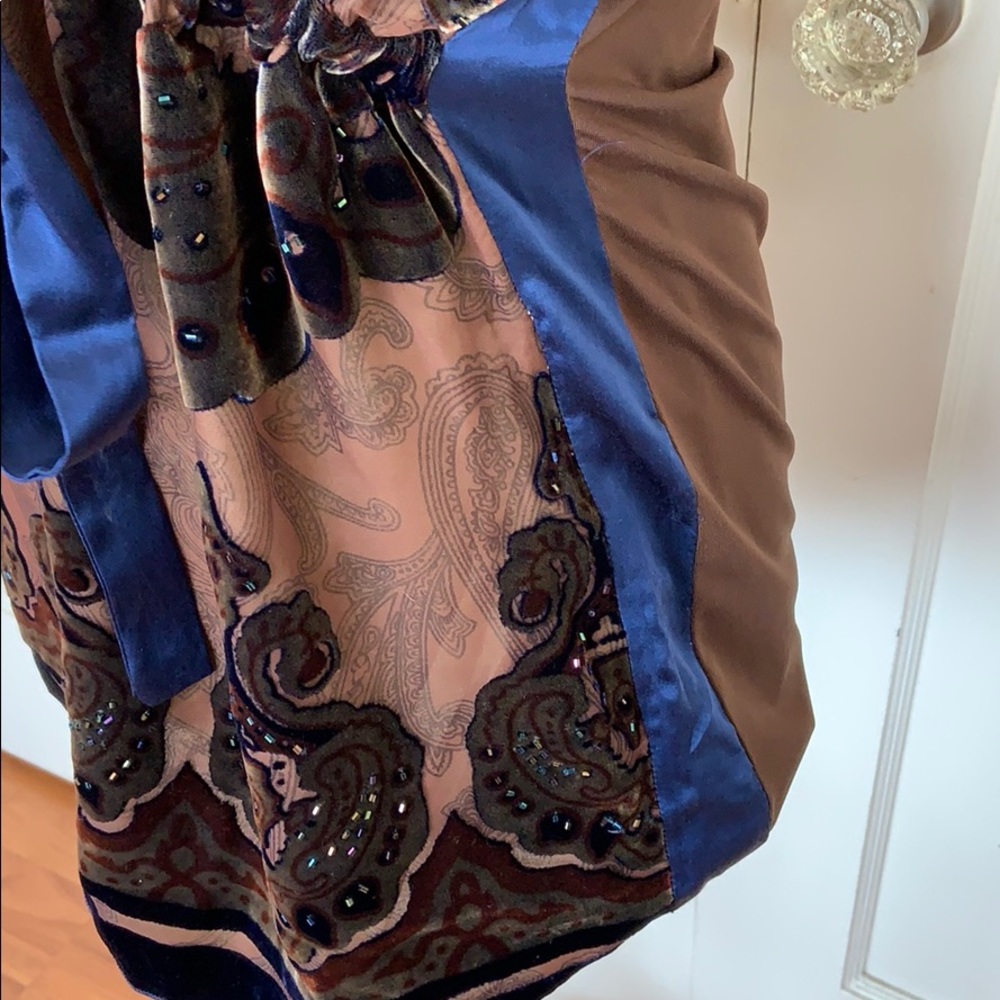 Hale Bob Beautiful Velvet and Silk Beaded Blouse - Picture 4 of 10